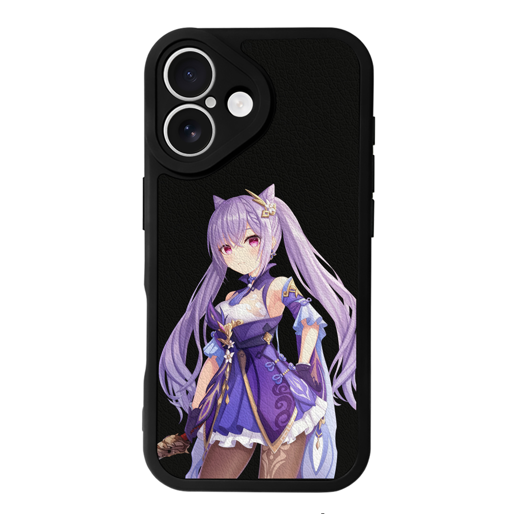 げんし神 刻晴 こくせい genshin Kokusei 【iPhone 16シリーズ対応】シリコンスマホケース（レザー調） 材質：シリコン
